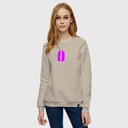 Свитшот хлопковый женский BTS - Army, цвет: миндальный — фото 2