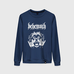 Свитшот хлопковый женский Behemoth rock dog, цвет: тёмно-синий
