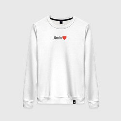 Свитшот хлопковый женский BTS - Jimin, цвет: белый