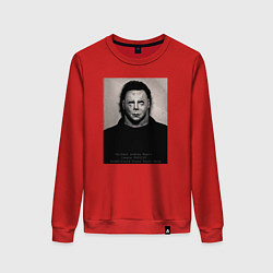 Свитшот хлопковый женский Майкл Майерс магшот, цвет: красный