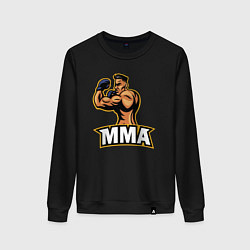 Свитшот хлопковый женский Fighter MMA, цвет: черный