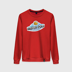 Свитшот хлопковый женский Water polo sport, цвет: красный