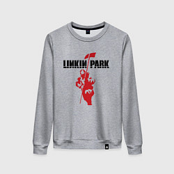 Свитшот хлопковый женский Linkin park rock, цвет: меланж