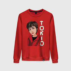 Свитшот хлопковый женский Tokio - money heist, цвет: красный