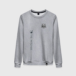 Свитшот хлопковый женский The Witcher grey, цвет: меланж