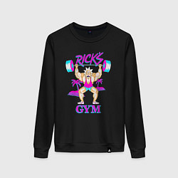 Свитшот хлопковый женский Ricks GYM, цвет: черный