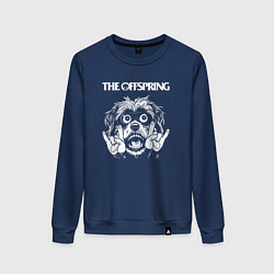 Свитшот хлопковый женский The Offspring rock dog, цвет: тёмно-синий