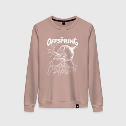 Свитшот хлопковый женский The offspring - Supercharged, цвет: пыльно-розовый