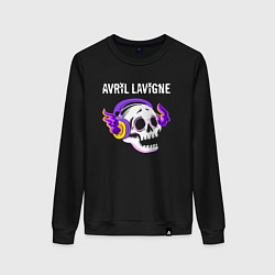 Женский свитшот Avril Lavigne - неоновый череп
