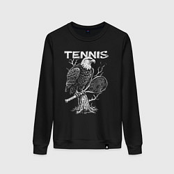 Свитшот хлопковый женский Орел теннис, цвет: черный