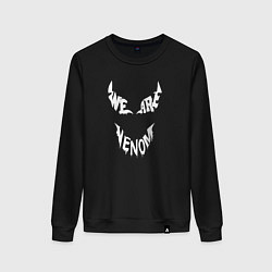 Свитшот хлопковый женский We are Venom, цвет: черный