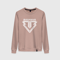 Свитшот хлопковый женский Big bang logo, цвет: пыльно-розовый