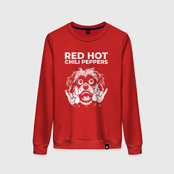 Свитшот хлопковый женский Red Hot Chili Peppers rock dog, цвет: красный