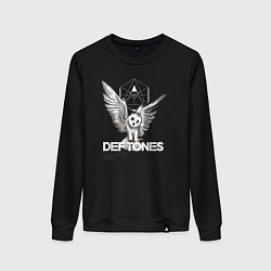 Свитшот хлопковый женский Deftones diamond eyes, цвет: черный