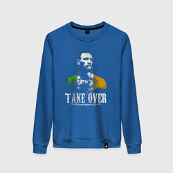 Свитшот хлопковый женский Conor take over, цвет: синий