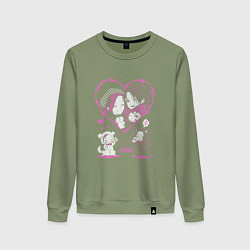 Свитшот хлопковый женский NANA Нана Коматсу и Осаки, цвет: авокадо