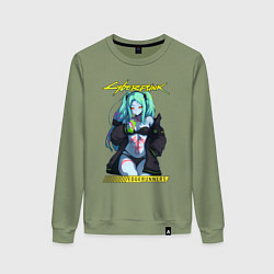 Свитшот хлопковый женский Edge runners - rebecca, цвет: авокадо