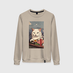 Женский свитшот Cat meme - japan style