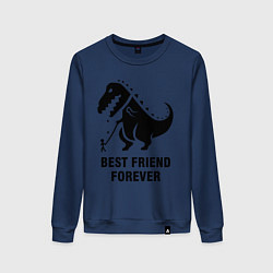 Свитшот хлопковый женский Godzilla best friend, цвет: тёмно-синий