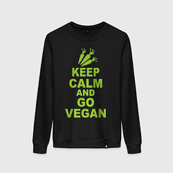 Женский свитшот Keep Calm & Go Vegan