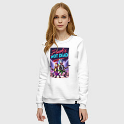 Свитшот хлопковый женский Punks not dead - Rick and Morty, цвет: белый — фото 2