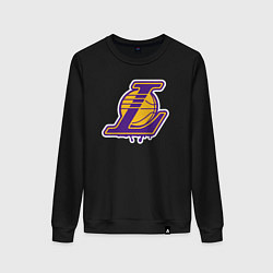 Свитшот хлопковый женский Lakers team, цвет: черный
