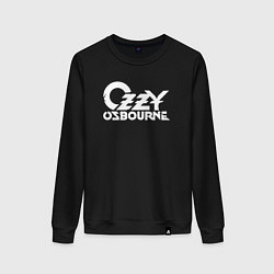 Свитшот хлопковый женский Ozzy Osbourne - logo, цвет: черный