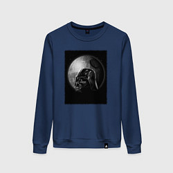 Свитшот хлопковый женский Дарт Вейдер звезда смерти, цвет: тёмно-синий