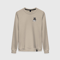 Женский свитшот Кот психолог