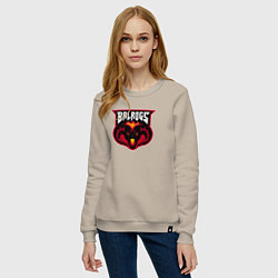 Свитшот хлопковый женский Демон Балрог - Властелин колец, цвет: миндальный — фото 2