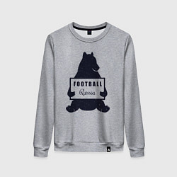 Свитшот хлопковый женский Bear football, цвет: меланж