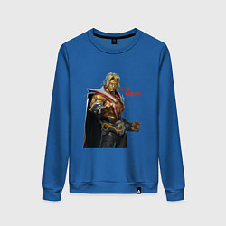 Свитшот хлопковый женский Adam Warlock, цвет: синий