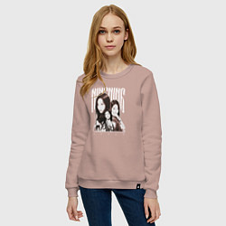 Свитшот хлопковый женский Ningning Idol, цвет: пыльно-розовый — фото 2