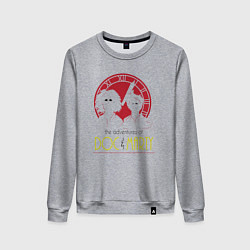 Свитшот хлопковый женский Приключение Дока и Марти, цвет: меланж