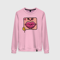 Женский свитшот Smile and lips