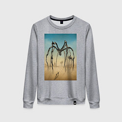 Свитшот хлопковый женский Паук Дали и Буржуа цвет, цвет: меланж