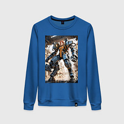 Женский свитшот Девушка управляет огромным мехом