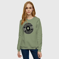 Свитшот хлопковый женский Hollywood style, цвет: авокадо — фото 2