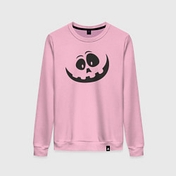Свитшот хлопковый женский Halloween smile, цвет: светло-розовый