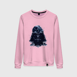 Свитшот хлопковый женский Дарт вейдер мазайка, цвет: светло-розовый