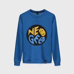 Свитшот хлопковый женский Neo geo logo, цвет: синий