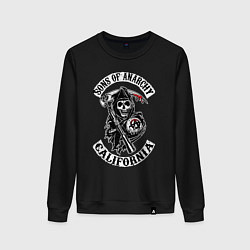 Свитшот хлопковый женский Sons of anarchy - logo, цвет: черный