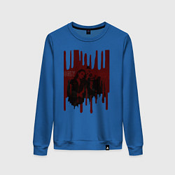 Свитшот хлопковый женский Teriffier постер, цвет: синий