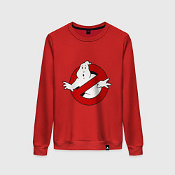 Свитшот хлопковый женский Ghostbusters - logo, цвет: красный