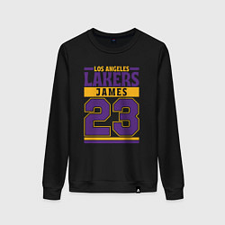 Свитшот хлопковый женский Lakers - James 23, цвет: черный