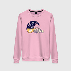 Свитшот хлопковый женский Кофейный космос, цвет: светло-розовый