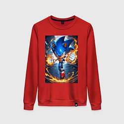 Женский свитшот Соник огненные кулаки