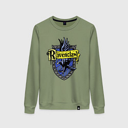 Свитшот хлопковый женский Ravenclaw emblem, цвет: авокадо