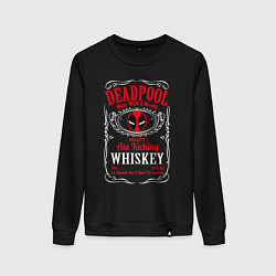 Свитшот хлопковый женский Deadpool whiskey, цвет: черный