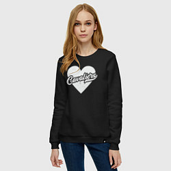 Свитшот хлопковый женский Love Cavaliers, цвет: черный — фото 2